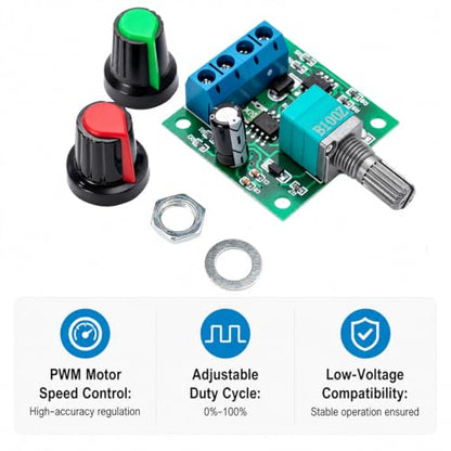 12-Pack 1803BK PWM Motor Speed Controller, 2A, Adjustable