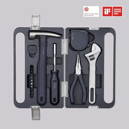 HOTO Hand Tool Set Bundle with Precision Screwdriver Sets Slate Grey