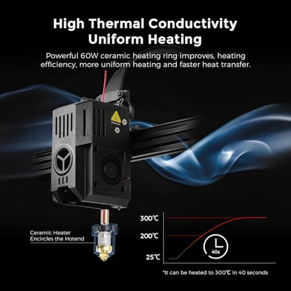 Creality Official Ender 3 V3 KE Hotend Kit, Upgrades Ceramic Heating Block Kit, 3D Printer Nozzle, High Flow Extruder Heater Block, All Metal Accessories for Creality Ender 3 V3 KE 3D Printers - style: Ender 3V3 KE