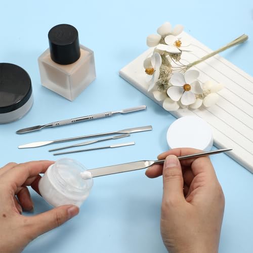 5 Pcs Metal Spatula Set, Stainless Steel Lab Spatula, Double-Ended Micro Spatulas for Lab Spatulas Sampling and Mixing - color: 5 Pcs Multiple styles