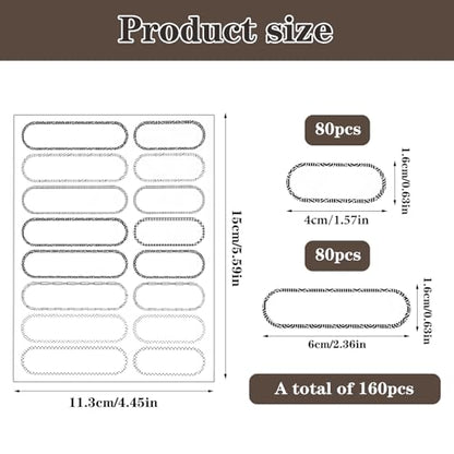 Ymapinc Waterproof Name Stickers to Write on, 160Pcs Waterproof Labels for Bottles Reusable Easy Peel Off Water Proof Labels Self Laminating Name Sticker