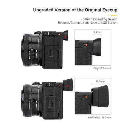 Kiwifotos Long Soft FDA-EP20 Eyecup Eye Cup Eyepiece for Sony A6700 Camera - size: Sony FDA-EP20 Replacement