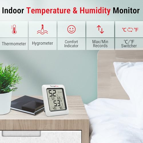 TempPro TempAir Digital Hygrometer Indoor Thermometer Room Thermometer - size: Classic