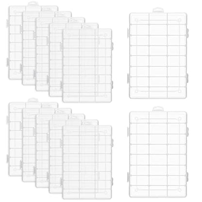 Sawysine 12 Pcs Plastic Organizer Box, 24 Grids Tackle Crafts Storage - size: 24 Grids