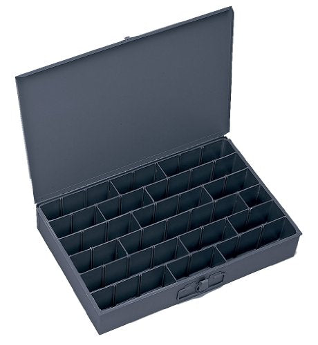 Durham 099-95-IND Gray Cold Rolled Steel Individual Adjustable Compartment Large Horizontal Box, 18" Width x 3" Height x 12" Depth