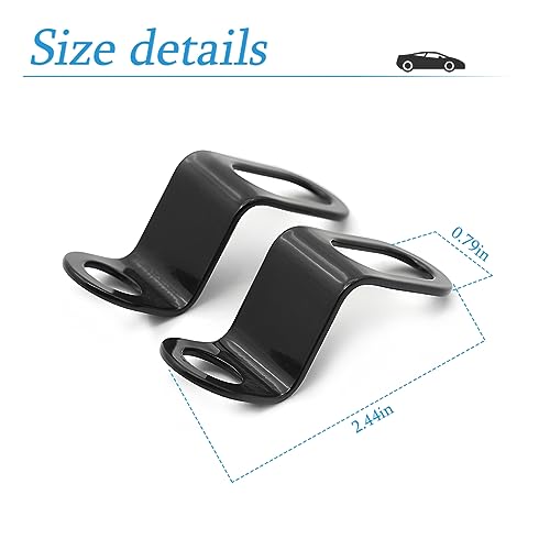 AUCELI Motorcycle Turn Signal Brackets, 2PCS Universal L Shape 12mm Hole Shock Brackets, Motorbike Rear Turn Signal Lamp Mounting Holder - style: Black/L Shape