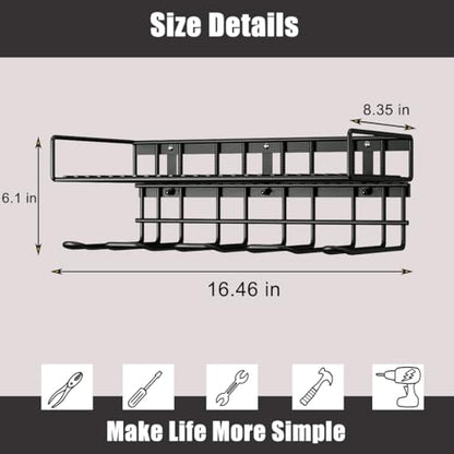 AZERPIAN Power Tool Organizer Heavy Duty Wall Mount Drill Tools Holder - size: 4 Slots 1Layers