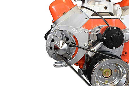 ICT Billet BBC Alternator Bracket Adjustable Electric Water Pump Low Mount Big Block Chevy Long Kit 551449