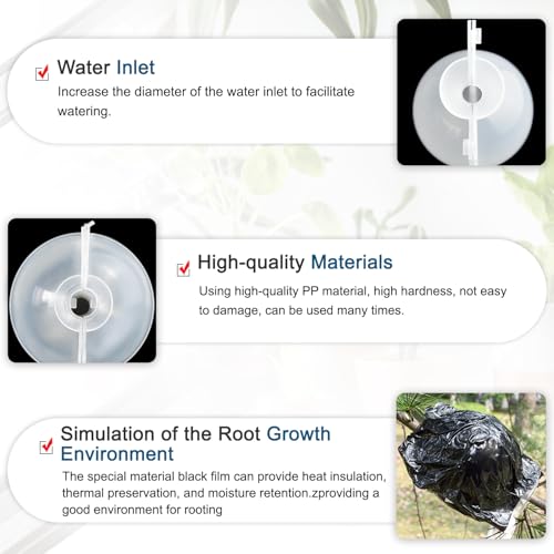 SupKing 8 Pcs Plant Rooting Grow Propagation Ball,Air Layering Kit,Clear Assisted Cutting Rooting,Reusable Plant Rooting Device,High Pressure Ball Grafting Device Root Box for Plants Rose. - size: Small+Medium