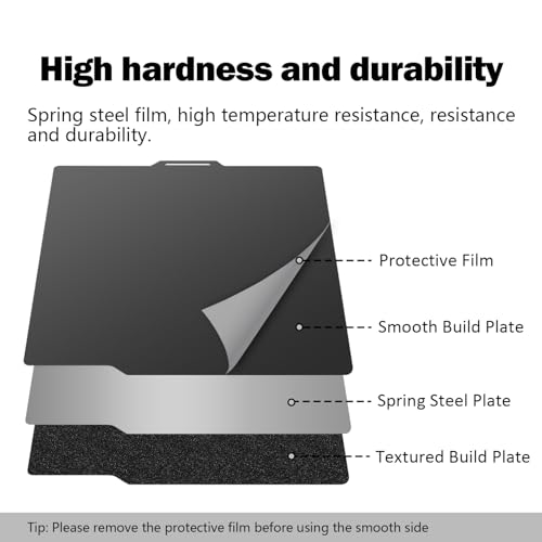 P2S Build Plate for X2D/P1S/P1P/A1/X1C Dual-Textured and Smooth PEI Plate - color: Black, size: P2S/P1S/X2D/A1/P1P/X1C