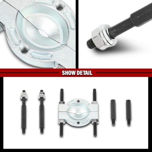 DOTCOM Mini Bearing Puller Separator Set 9-Piece 30-50mm Gear Pulley Removal Tool 45 Steel
