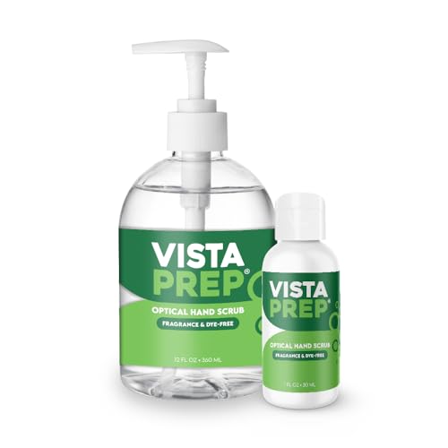 VISTA Prep Optical Hand Scrub for Contact Lens Handling, 12 oz + 1 oz