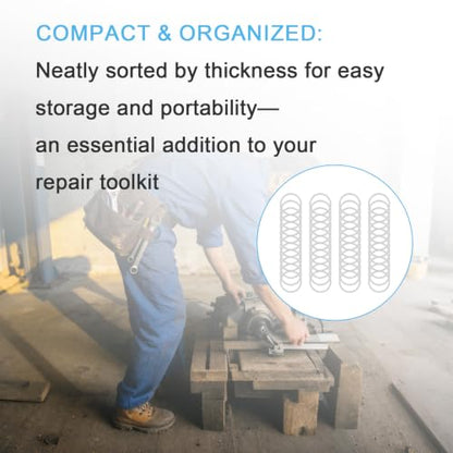 M10x12mm Shim Washers for Machinery Assembly,304 Stainless Steel - size: M10X12