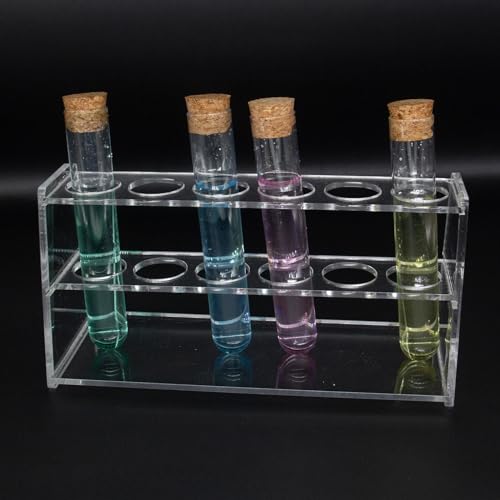Acrylic Test Tube Holder Rack for 100ml Centrifuge Tubes Clear，Holds 26-30mm Tubes (100ml, 6 Wells) - color: 100ml, 6 Wells