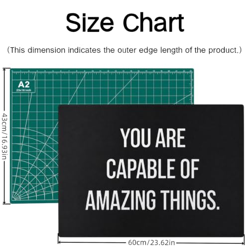 23" x 17" Self Healing PVC Cutting Mat, A2-Black or Green - color: A2-Black-Green
