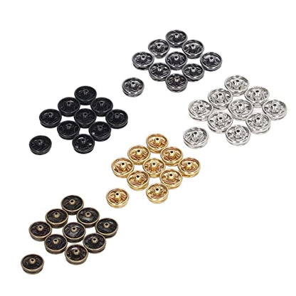 Mini Snap Buttons,Rust Proof Lightweight 100pcs Set,Metal Fasteners,Sew-on Replacement 5mm Mini for Women Men Dolls Skir