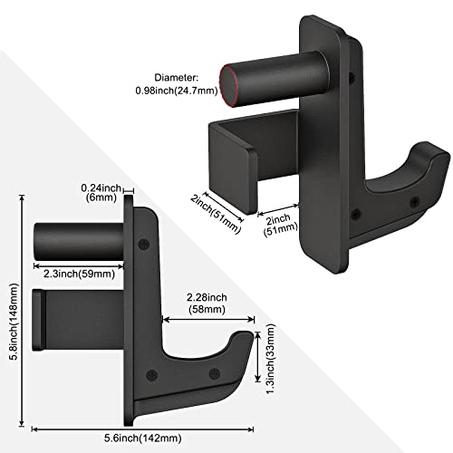 SELEWARE Heavy Duty J Hooks for Power Rack, 2" x 2" Tube, 1" Holes - color: C:For 1" Hole of 2x2 inch Rack