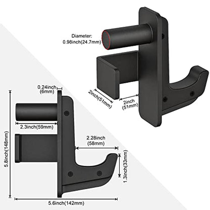 SELEWARE Heavy Duty J Hooks for Power Rack, 2" x 2" Tube, 1" Holes - color: C:For 1" Hole of 2x2 inch Rack