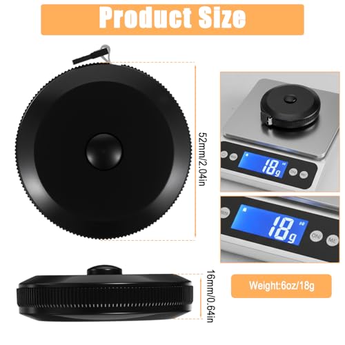 30 Pack Retractable Tape Measure, 60 Inch Soft Fabric Measuring Tape for Body Sewing, Double Sided Scale Ruler for Tailoring Knitting Craft Weight Loss, Black