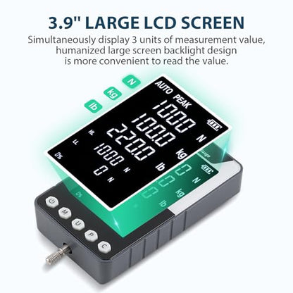 1000N Digital Force Gauge Push Pull Meter with USB Output