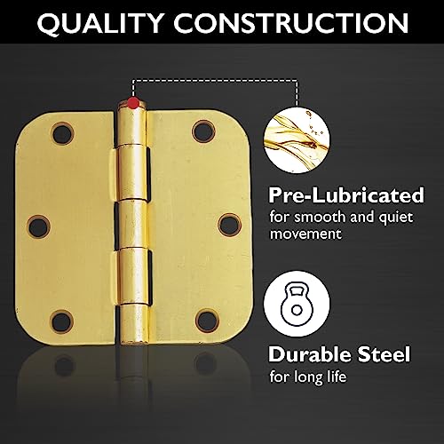 Design House Interior Door Hinge, 3.5", Satin Brass - color: Satin Brass