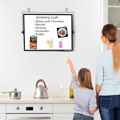 TSJ OFFICE Small White Board - 18 X 14 Inches Black Framed Dry Erase Board - color: Black, size: 18"W x 14"H