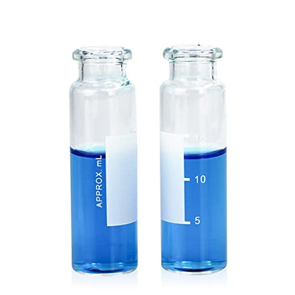 ALWSCI 20ml Clear Headspace Vials, Writing Area and Graduations, 100 Pcs - size: 20ml 22.5*75mm