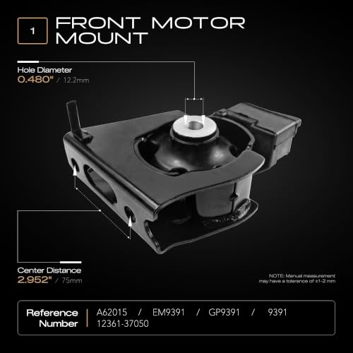 4PCS Engine Motor Mount Compatible with 2009-2013 Corolla 1.8L and 2009-2013 Matrix 1.8L with Auto Transmission and 2009-2010 Pontiac Vibe 1.8L FWD, Replace OE A62015 A62039 A62027 A62023 - size: 2009-2013 Corolla 1.8L,Matrix 1.8L