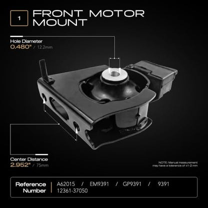 4PCS Engine Motor Mount Compatible with 2009-2013 Corolla 1.8L and 2009-2013 Matrix 1.8L with Auto Transmission and 2009-2010 Pontiac Vibe 1.8L FWD, Replace OE A62015 A62039 A62027 A62023 - size: 2009-2013 Corolla 1.8L,Matrix 1.8L