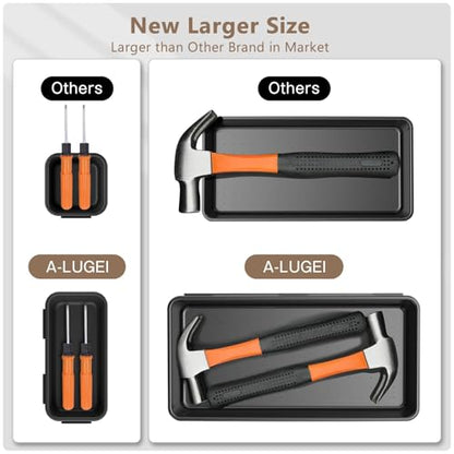 【𝟱𝟴𝗣𝗰𝘀】【5 Size】A-LUGEI Tool Box Organizer Tray Divider Set, 【Black】 Desk Drawer Organizer, Garage Organization and Storage Toolbox Accessories Rolling Tool Chest Cart Cabinet WorkBench Small Part - size: 58pcs-5 Size