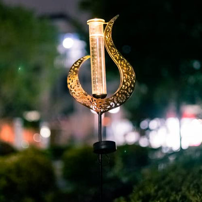 39'' Tall Rain Gauge Outdoor - Solar Flame Design - color: Flame B