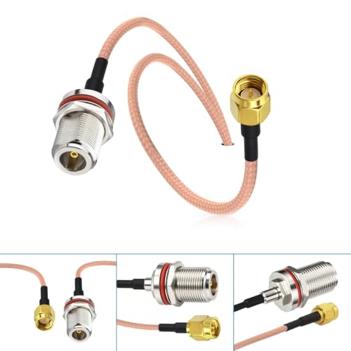 Superbat SMA to N Adapter 2ft RG316 SMA Male to N Female Bulkhead Cable - size: 2ft, style: sma male to n female
