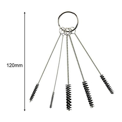 17Pcs Multi-Purpose Spray Gun Cleaning Kit Nylon Brushes Mini Brushes & Needles Metal Tube Cleaning Brush for Clean Airbrush Nozzles Spray Guns Tattoo Equipment