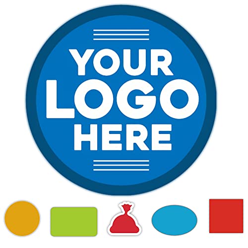 Sunshine Stickers Custom Waterproof Vinyl Stickers with Your Image Photo Text or Logo | Personalized Dishwasher Safe Label for Business Logo