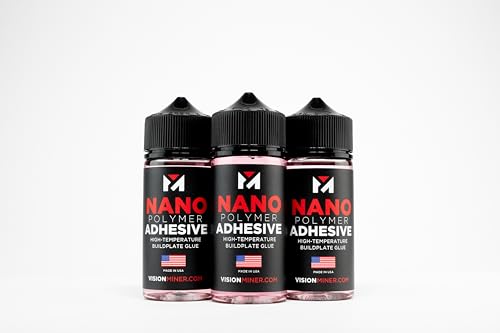 Nano Polymer Adhesive (50ml) - Ultimate 3D Printing Bed & Build Plate Adhesion - No Mess, Non-Toxic, Works for PLA, ABS, PEI, PEEK, Nylon, PC and More. Easy Application, Easy to Clean!