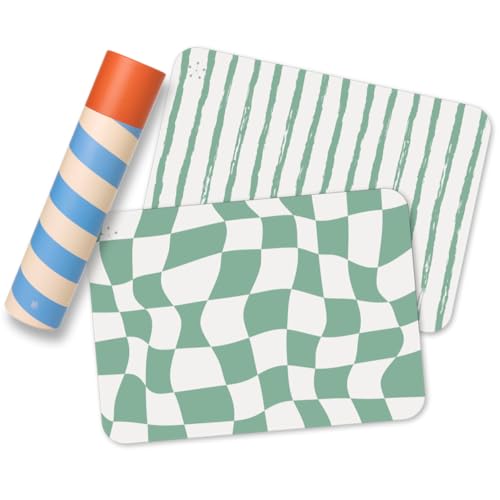 APLAINR Silicone Kids Placemats, Set of 2, Matcha Green - color: Matcha Green