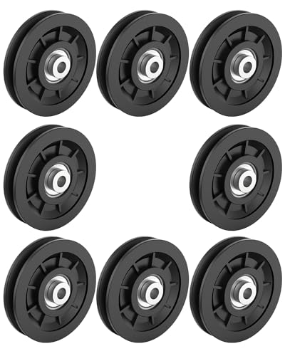 3.5" Nylon Pulley Wheel, Cable Replacement Pulley - size: 8 Pack