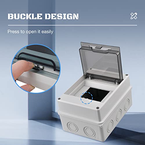 IP65 Waterproof 5-Way Distribution Box with DIN Rail - color: 5 Way