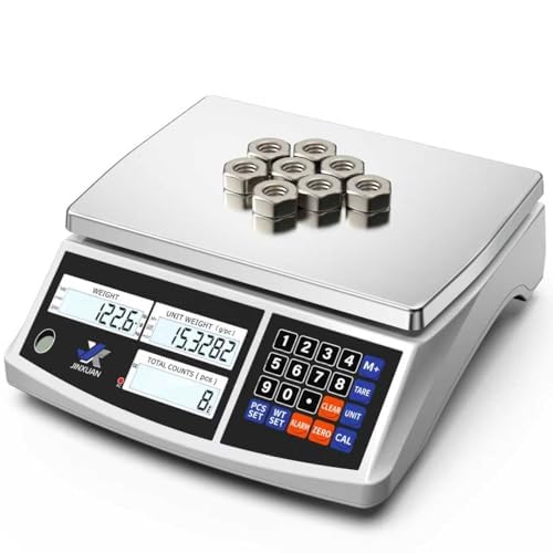 Industrial Counting Scale 40kg/88lb x 0.1g Precision Bench Scale Digital Inventory Counting Weight Scale for Small Parts and Coins, Electronic Gram Scale with Batteries/AC Power, lb/g/kg/oz - style: 40kg x 0.1g