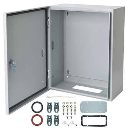 Generic Waterproof Electrical Enclosure 20 x 16 x 10'', Outdoor Electrical Box Weatherproof, Electrical Junction Box with Reinforced Lock, Gray, JYX504025 - size: 20 x 16 x 10''