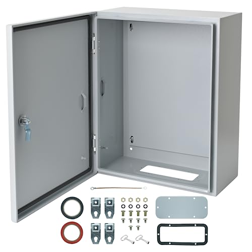 Waterproof Electrical Enclosure 16 x 16 x 8'', Outdoor Electrical Box Weatherproof, Electrical Junction Box with Reinforced Lock - size: 16 x 16 x 8''