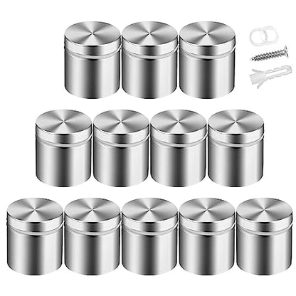 Standoff Screws for Acrylic Signs - Metal Mounts (1x1 in) - size: 1x1 in (12 Pcs)