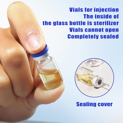 15mL Vials for Injections with Self-Healing Injection Port and Sealed Cap - size: 15ml