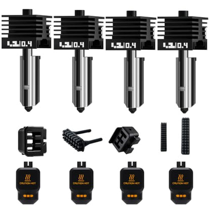 4 Pack 0.4mm for Bambu Lab P2S X2D H2D H2S H2C A1 A1 Mini A2L Nozzle - size: 4PK 0.4mm