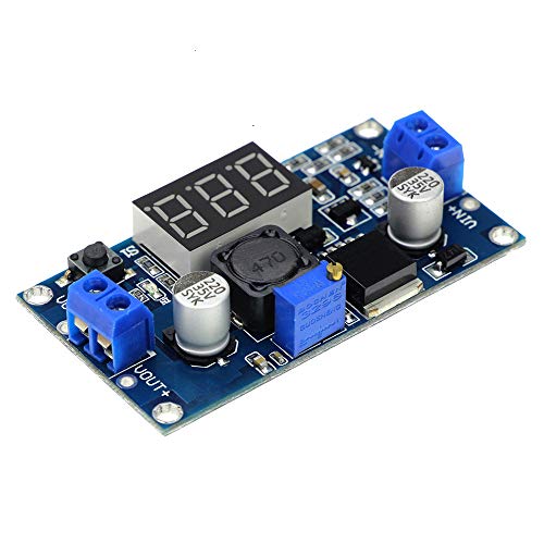 2 Pack LM2596 Buck Converter, Switching Regulator Module DC to DC Voltage Step Down Synchronous Adjustable 36V 24V to 12V 5V DIY LM2596S Power Supply Stabilizer Circuit with LED Display