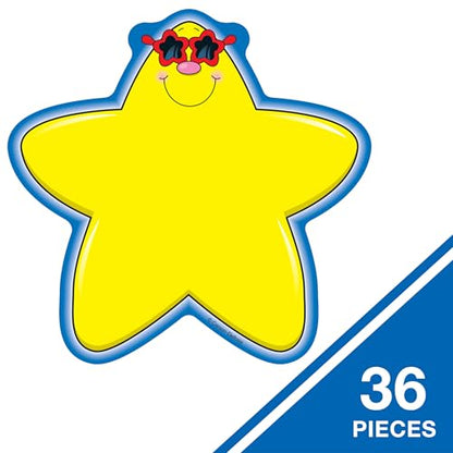 Carson Dellosa – Star Colorful Cut-Outs, Classroom Décor, 36 Pieces - style: Stars - Single Sunglasses