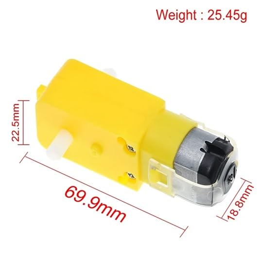 4PCS DC Electric Motor + Plastic TT Motor Tire Wheel Dual Shaft Gear Motor TT Gearbox Engine for Arduino Smart Car DC 3V-6V 1:120 Gear Motor W/Wheel Hobby TT Homotaxial for Robot Car DIY