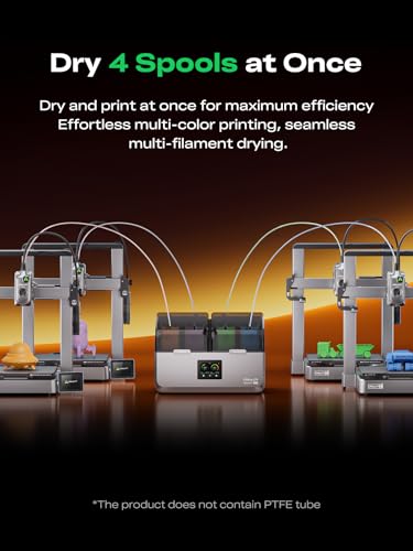 Creality Filament Dryer Box 4 Spools, Space Pi X4 Filament Storage Box, 200W PTC Heats Up to 85°C, Dual Heating Chambers, Fast Drying & Moisture-Free Storage, for PLA, PETG, TPU, ABS - size: Space Pi X4