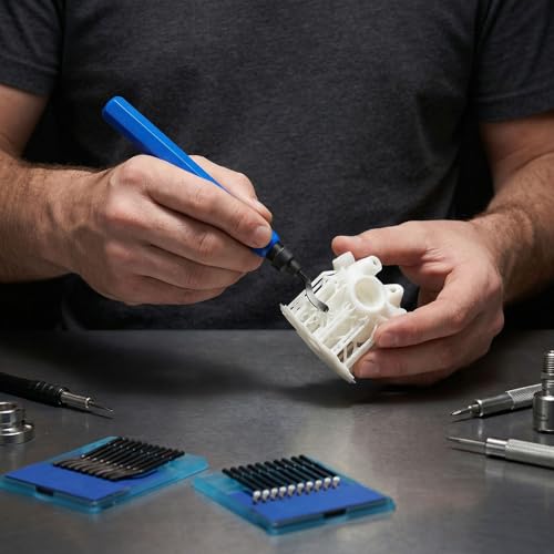 360° Deburring Tool 20pcs M2 HSS 2-Type Blades CNC Handle for 3D Print