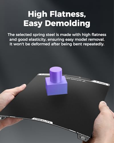 Creality Official K1 SE/K1C Build Plate, 235x235mm Epoxy Resin Surface Magnetic Flexible Spring Steel Bed Plate for K1/Ender 3/3 V2/3 V3/3 V3 KE/3 V3 SE (Without Magnetic Base) - color: Epoxy Resin Black, size: K1C/K1SE